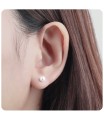 Stud Earring Plain Pearl STP-11